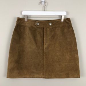 Banana Republic Suede Leather Mini Skirt